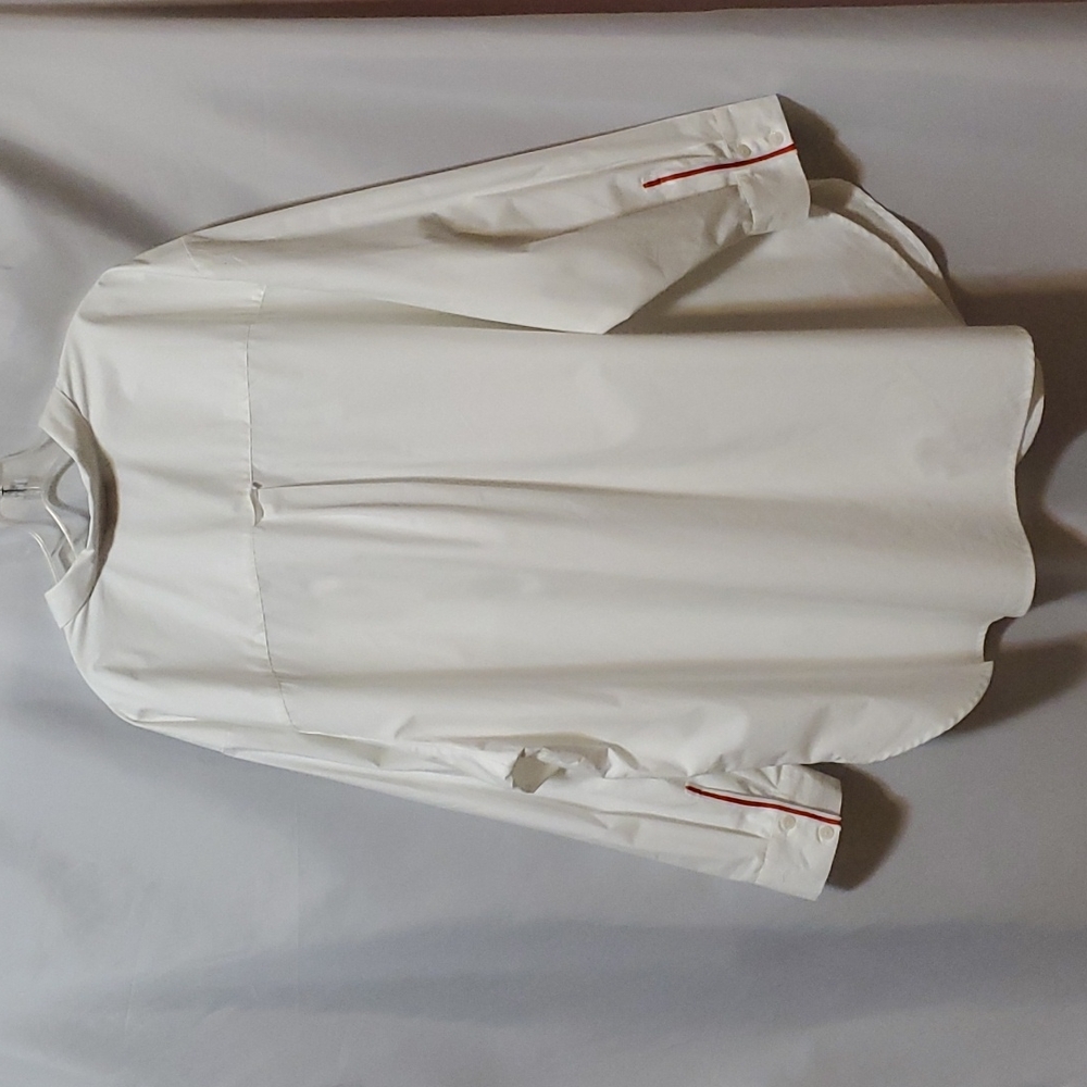 Women’s White Button-Down Shirt - Classic Oversized Button Front - Picture 12 of 16